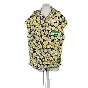 Diane Von Furstenberg x Target Floral Hooded Packable Zip Up Vest Oversized, S